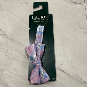 Lauren Ralph Lauren 100% silk bowl tie Pink multicolor big kids